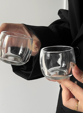 水晶扳指杯单杯高档水晶杯主人杯茶杯男士高端玻璃杯子茶具小酒杯