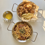 快限定*ins不锈钢双手柄海鲜锅家用野餐盘子韩国西餐盘小吃托盘