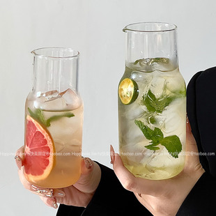 日式 一人饮玻璃分享冰咖啡冷萃瓶网红创意ins早餐茶壶牛奶果汁杯