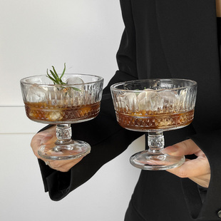 冰淇淋杯酸奶杯高脚布丁杯甜品杯小吃碗ins网红餐厅高颜值玻璃杯