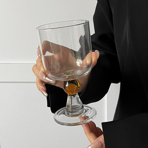 中古珠点玻璃杯新式特调饮品杯
