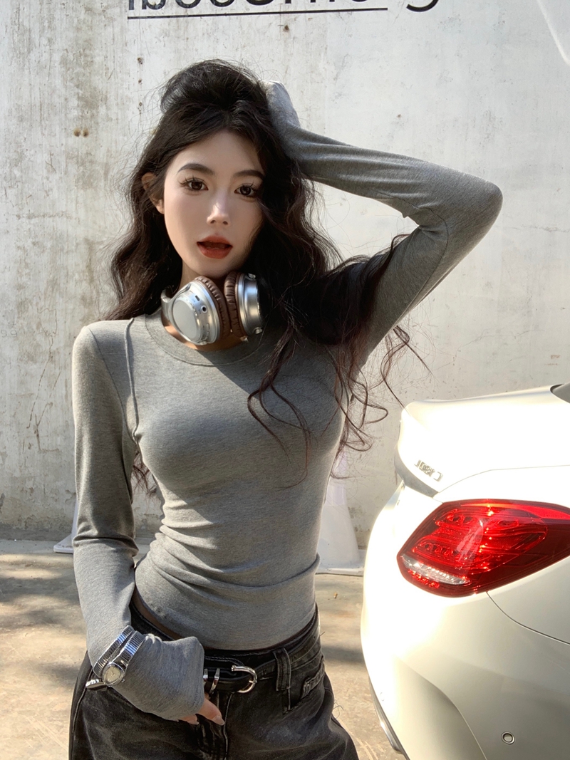 长袖辣妹拼接女当天发货送运费险