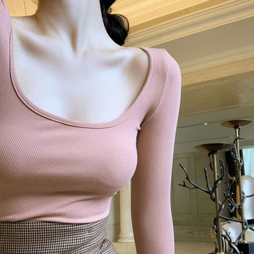 长袖纯欲风常规螺纹送运费险女