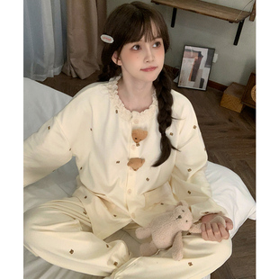 晚眠睡衣女款春秋长袖2026年新款秋冬季大码纯棉家居服夏可爱少女