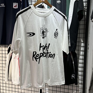 档口实拍SUPER WAY小众潮牌背后数字7运动上衣涂鸦短袖T恤男女士