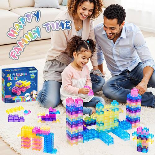 Sensory Soft Building跨境新品软胶婴儿硅胶积木套装叠叠乐积木