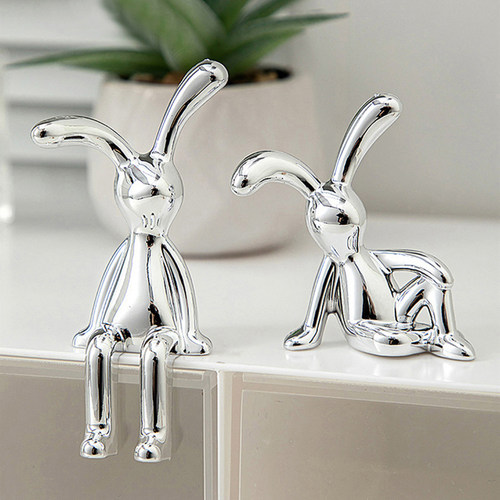 轻奢高档长耳兔子摆件