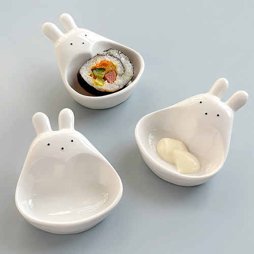 卡通小白兔调味碟蘸料