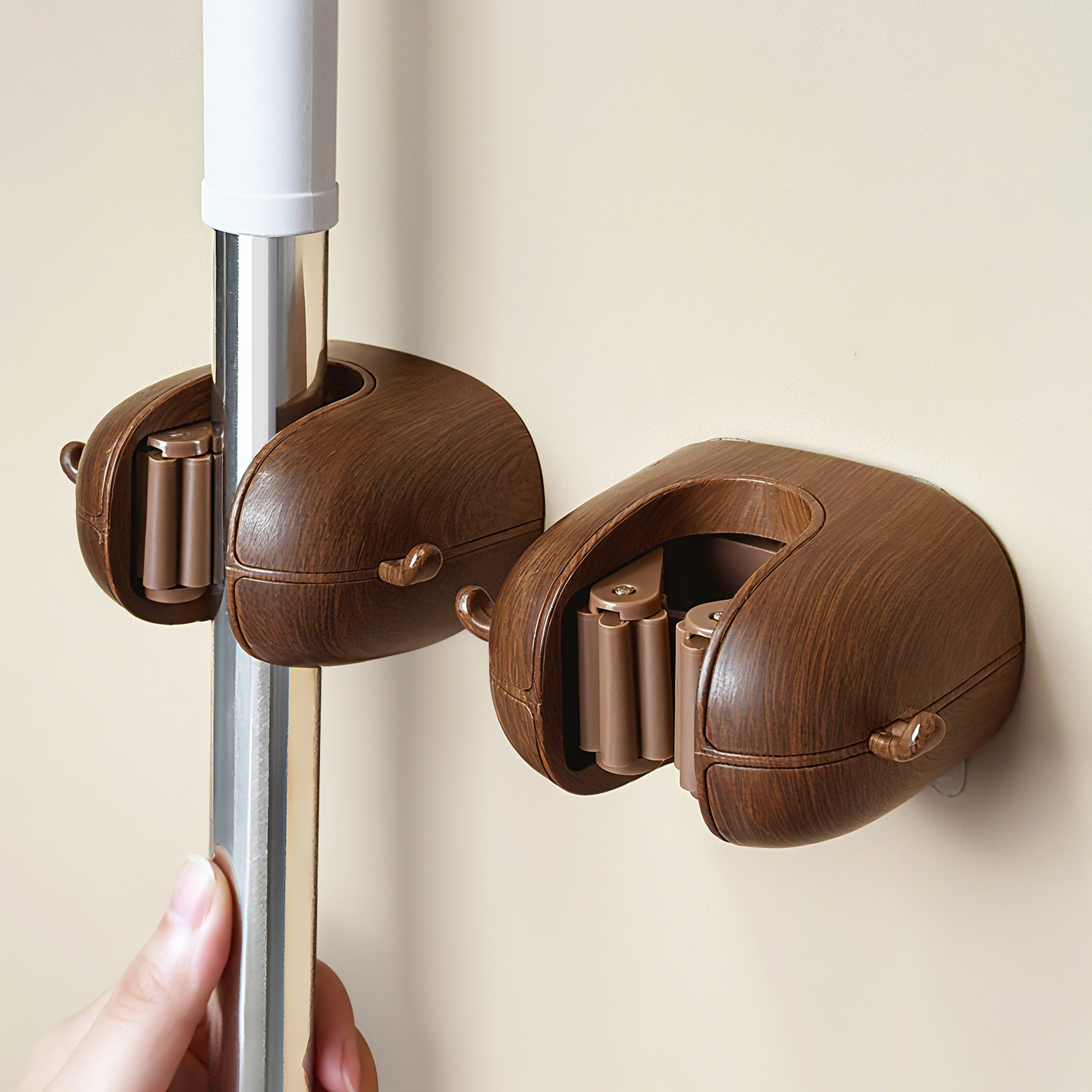 中古风壁挂吸盘拖把夹