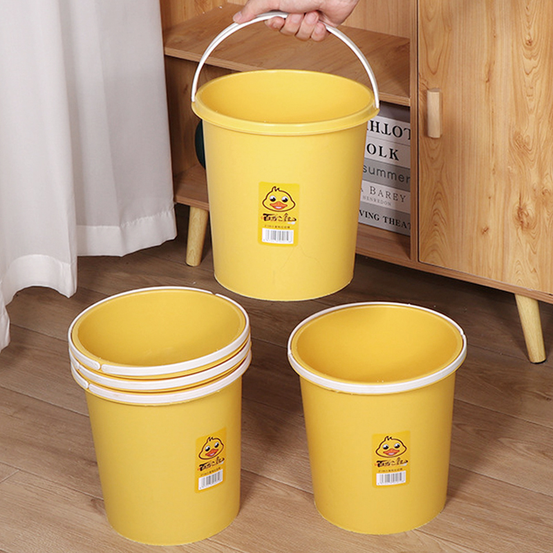 手提式小黄鸭垃圾桶家用