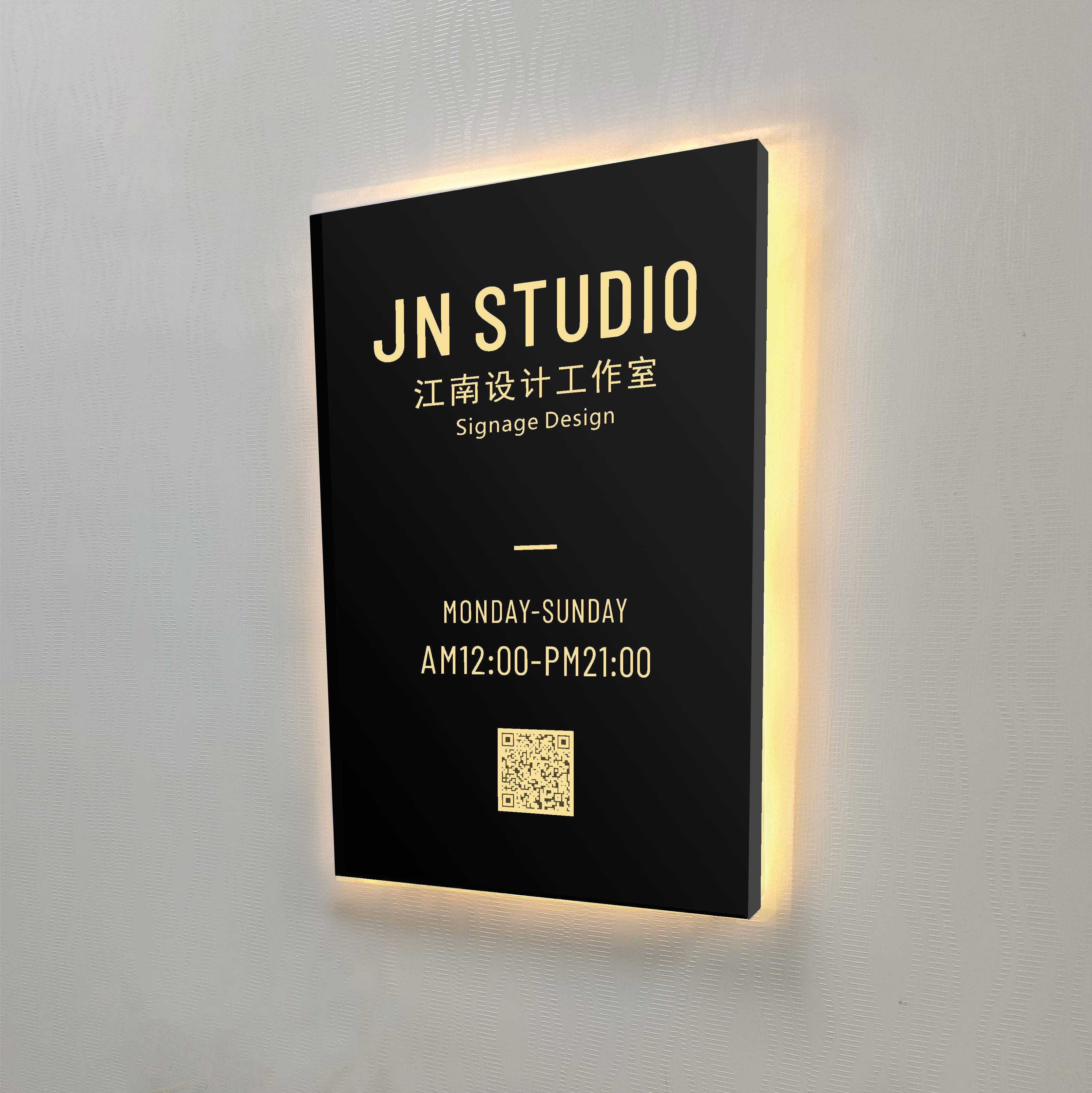 促销铁艺广告牌发光镂空灯箱工作室门牌标识牌logo展示牌门头招牌