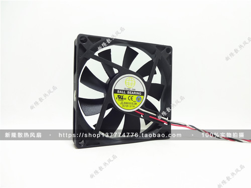 原装 GLOBE FAN 8015 8CM B0801512L-3M 12V 0.11A 3线测速 滚珠