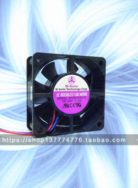 百瑞 BI-SONIC BP602524HL-03 24V 0.13A 6CM 6025 2线双滚珠风扇