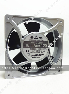 全新三洋12CM200V 109S008UL 109S025UL 109S078UL 109S072UL风扇