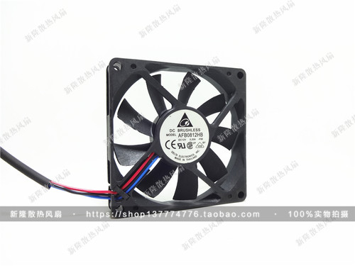 台达 8015 12V 0.20A 8CM 双滚珠 大风量 电脑机箱风扇 AFB0812HB