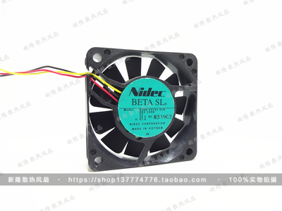 Nidec BETASL D06R-24TS1 01B 24V 0.07A 6015 6cm 3线变频器风扇