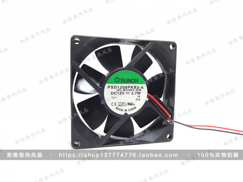 SUNON 建准 PSD1208PKB3-A 8020 12V 2.7W 8CM 双滚珠散热风扇