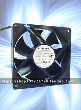 FOXCONN 富士康 PVA080G12H -P00 12V 0.60A 8CM 8025 4线 风扇