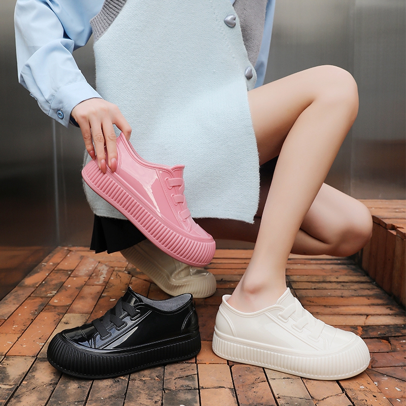 女款雨鞋内增高时尚百搭成人外穿胶鞋防水防滑耐磨工作鞋浅口水鞋