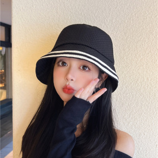 素颜显脸小桶帽产妇帽HK 百搭盆帽夏季 帽子春秋韩版 潮渔夫帽时尚
