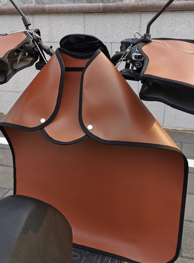 敞开式电动车挡风被夏季薄款电瓶车双面防水雨挡风板冬季通用分体