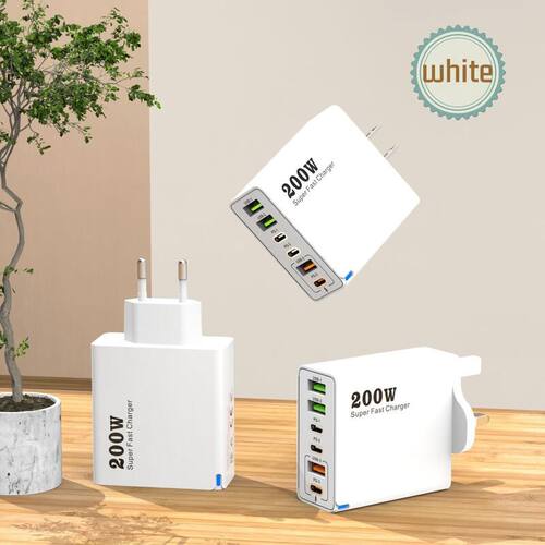 多口3typec全新款200W3usb快充手机充电器充电头协议PD22W+适配器