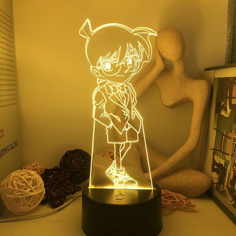 名侦探柯南触摸音响七彩LED遥控3D灯创意.小夜灯蓝牙睡眠智能卡通
