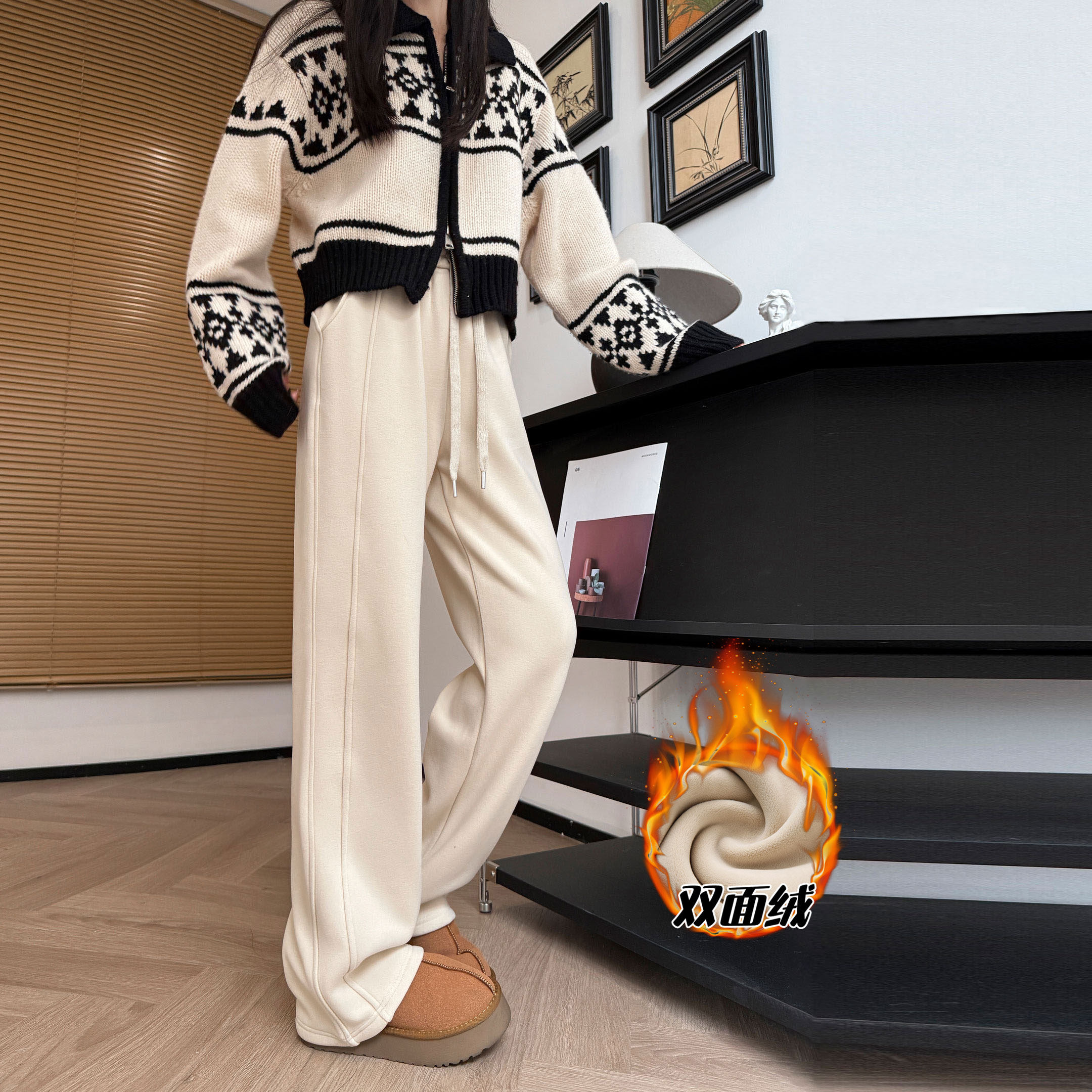 冬季高个子裤子女加厚加绒外穿