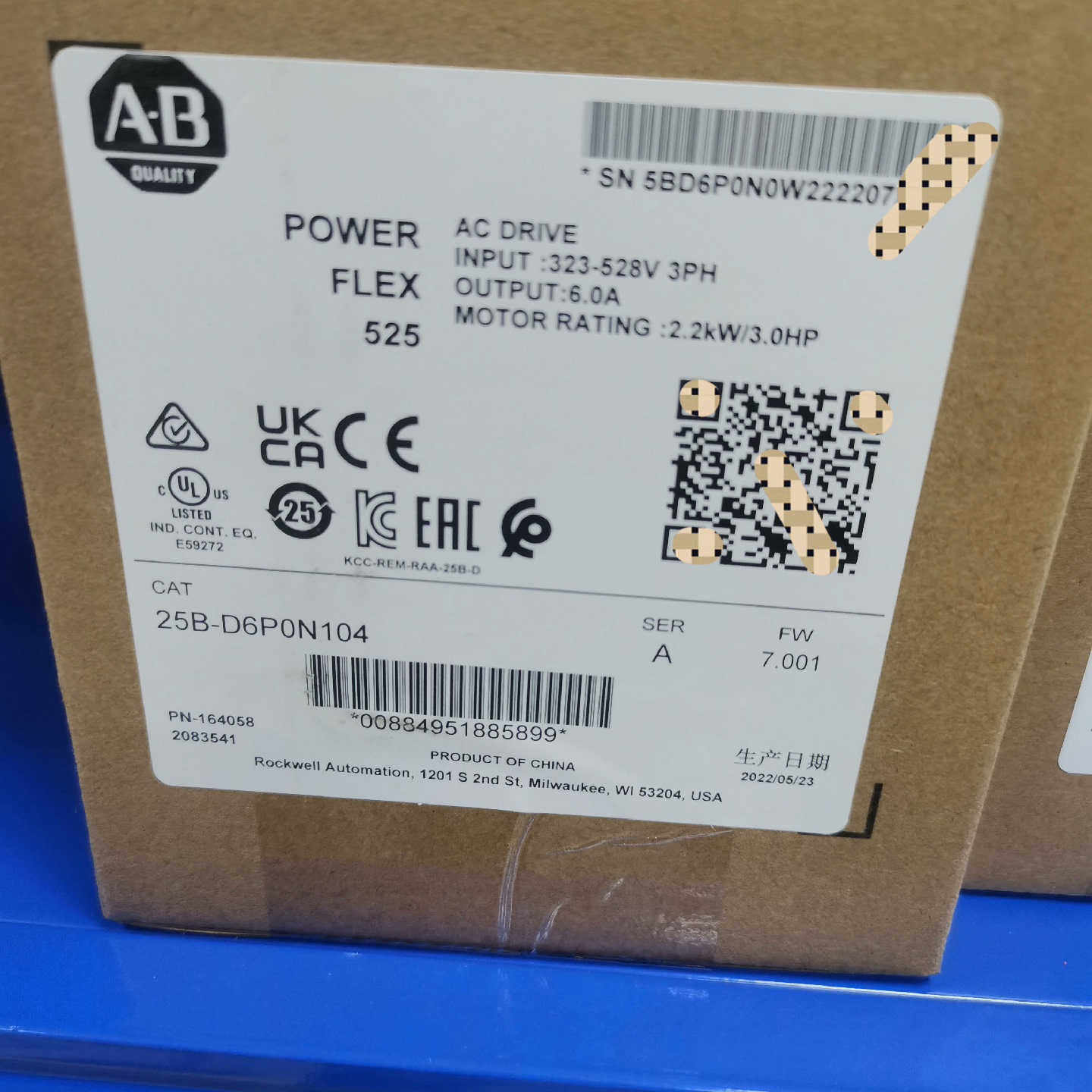 25B-D6P0N104  AB 罗克韦尔 变频器 议价