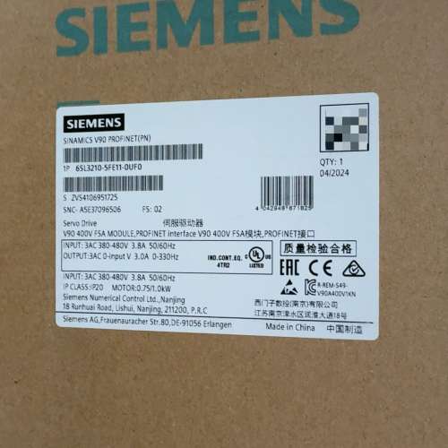 (议价）6SL3210-5FE11-0UF0V90伺服驱动器