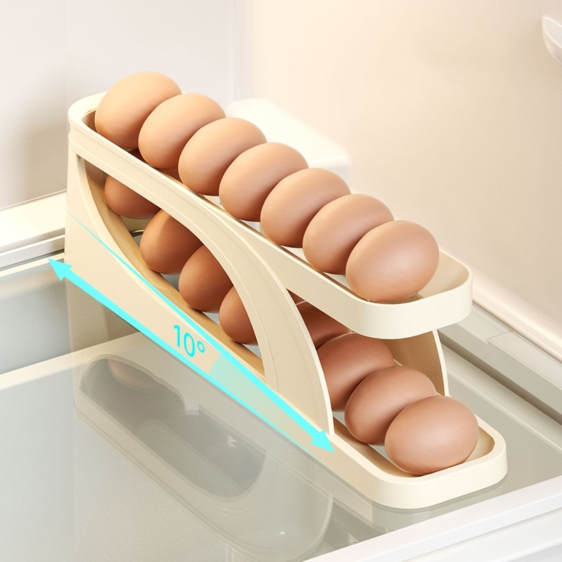 滚动鸡蛋收纳盒子冰箱专用蛋托自动补位滑梯式储存装鸡蛋放置工具,厨房/烹饪用具,厨房墙壁置物架/厨房墙壁挂架,淘宝优惠券,粉丝福利购,淘宝优惠卷