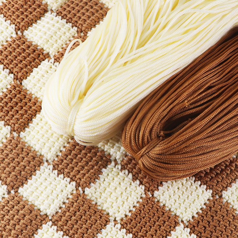 LIGHT BODY THICK ICE SILK THREAD HAND-WOVEN DIY MATERIAL CROCHET HOOK HAT HOOK BAG SLIPPERS BRIGHT LINE SUMMER HOLLOW LINE