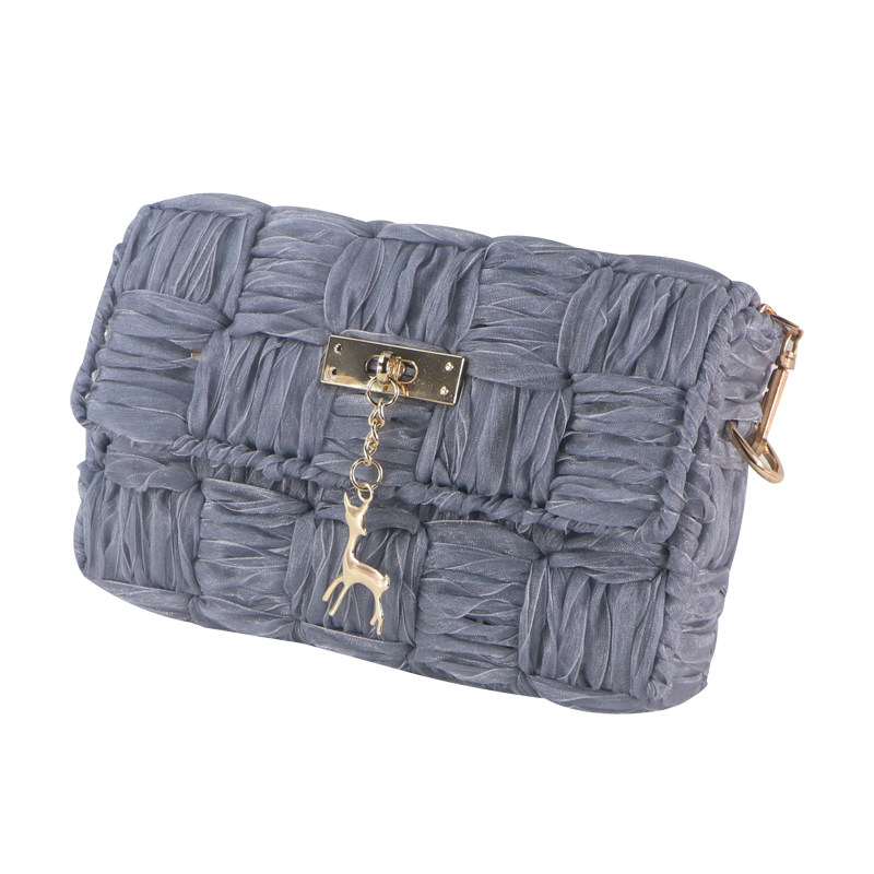 RIBBON MESH HOMEMADE CROSSBODY HANDMADE ADULT DIY MATERIAL BAG CROCHET WOOL HYUN YA KNIT BAG