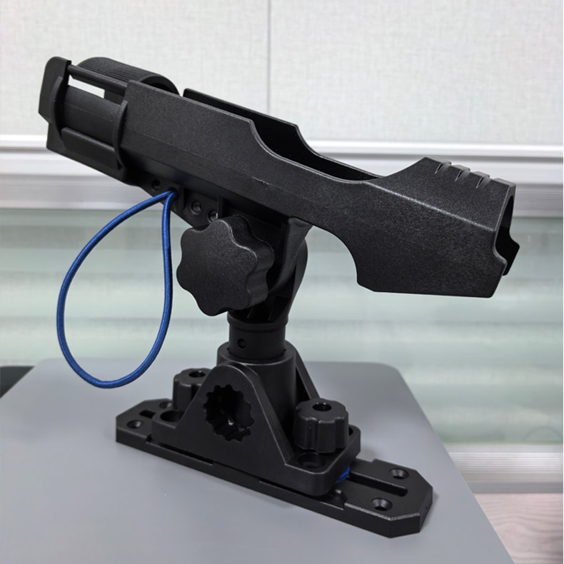 可调节轨道鱼竿支架 船用鱼杆架 塑料鱼竿座 皮划艇渔具配件