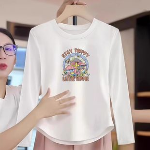 女童德绒打底衫秋冬季2025新款中小儿童洋气加绒短款修身长袖上衣