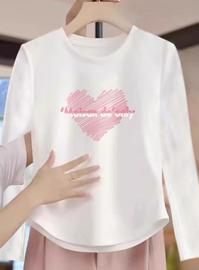 女童纯棉短款长袖t恤秋装打底衫内搭外穿儿童辣妹装白色上衣春秋