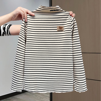 赠运费险儿童女孩加厚条纹上衣