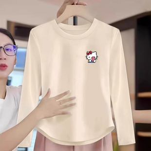 女童德绒打底衫秋冬季2025新款中小儿童洋气加绒短款修身长袖上衣