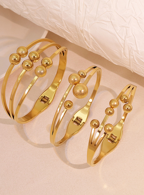 NVOXS原创设计金色时尚手镯