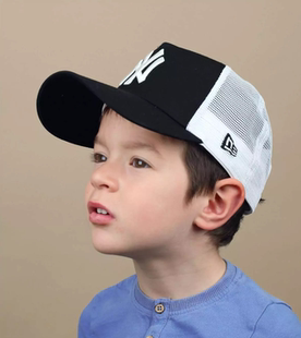 MLB童帽网帽儿童LA代购NY夏季迷彩网眼帽子NEW ERA透气棒球帽