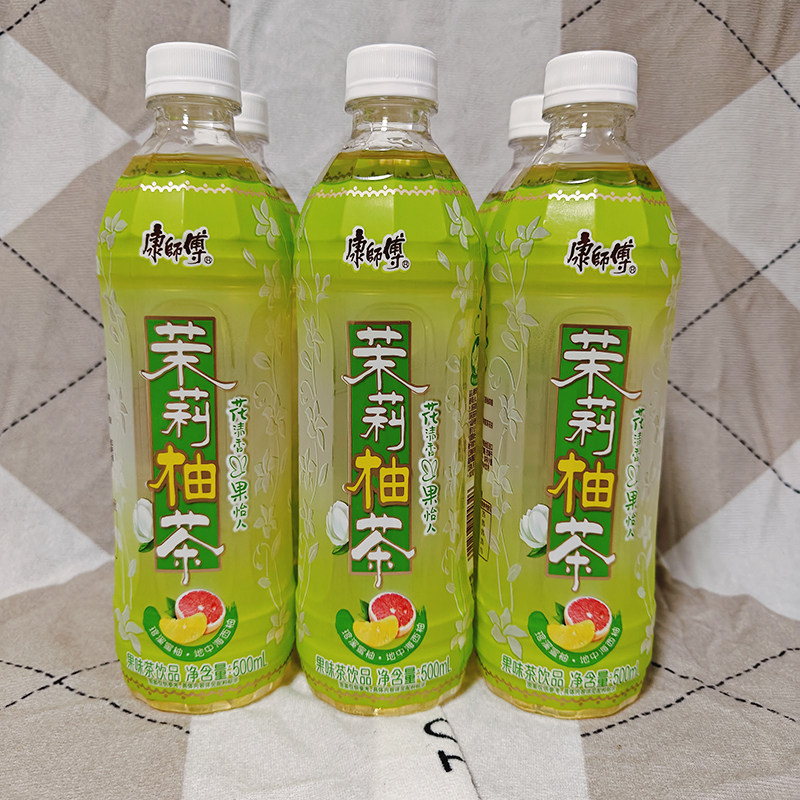 康师傅茉莉柚茶500ml瓶装夏季冰镇解渴解暑饮品果味茶饮料茉莉花