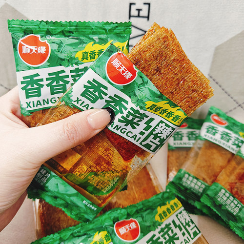 顺天缘香香菜辣片面筋零食食品