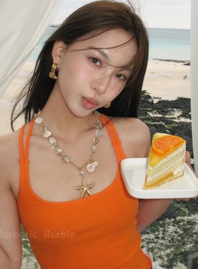 海边度假风海星贝壳珍珠项链