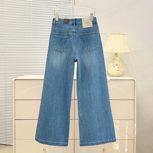 ismx小个子宽松显瘦直筒牛仔裤女2026新款梨型身材粗腿宽胯十分裤