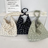 小白兔几 休闲一根带斜挎包大容量单肩包 碎花帆布包包女春夏新款