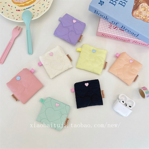 小白兔几 学生软壳耳机收纳包随身便携小包女生苹果蓝牙耳机包整理袋