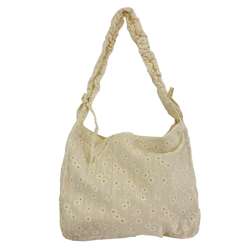 Летняя сумка на одно плечо, свежий шоппер, сумка через плечо, из хлопка и льна