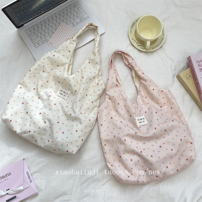 小白兔几  甜美碎花腋下单肩包文艺背心包时尚大容量手提托特包