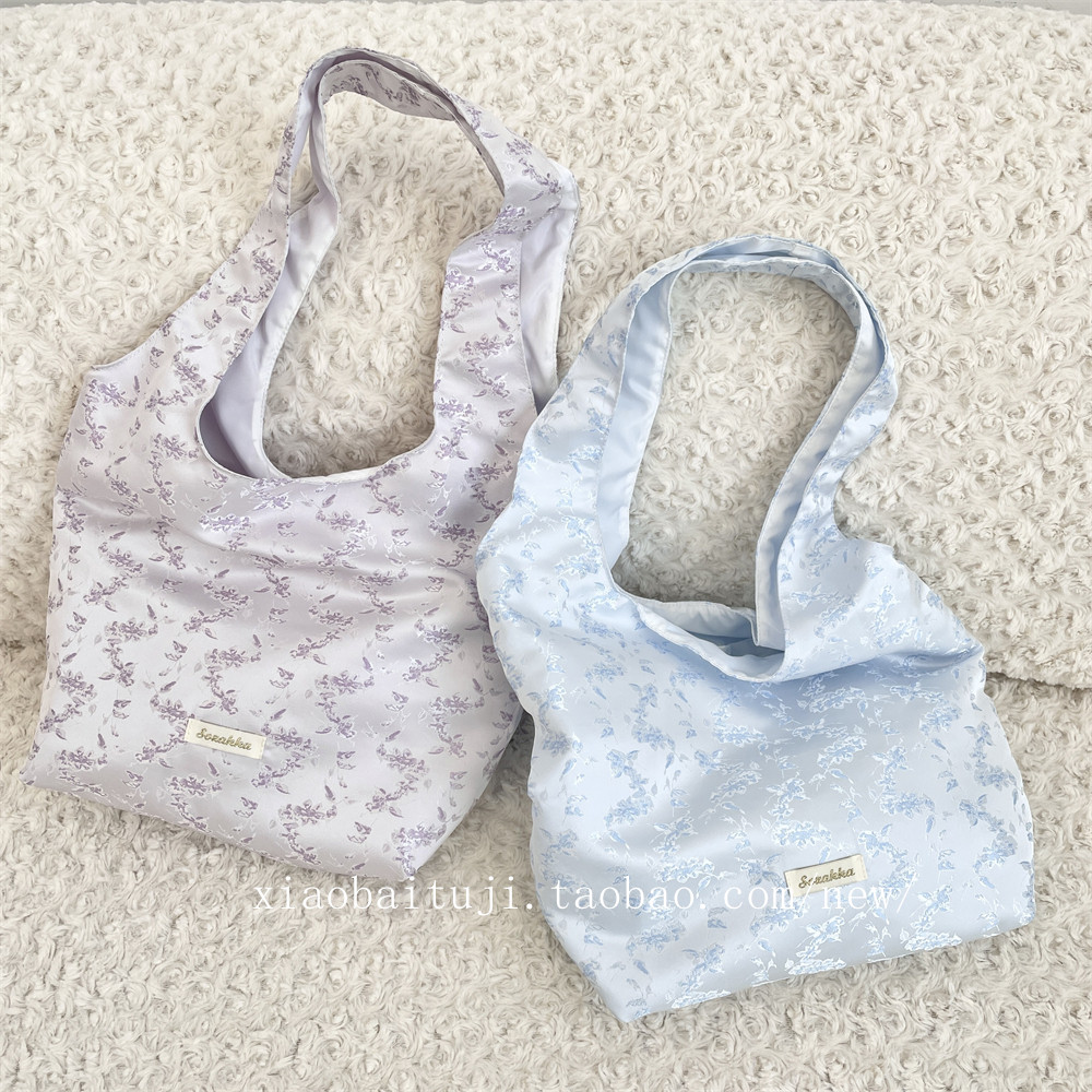 小白兔几大容量百搭单肩包清新蓝色提花款蝴蝶小众背心款通勤女包,箱包皮具/热销女包/男包,通用款女包,淘宝优惠券,粉丝福利购,淘宝优惠卷