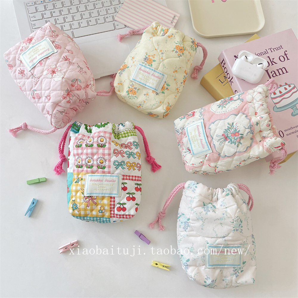 小白兔几 柔软相机收纳包拍立得收纳户外出行防摔收纳袋抽绳束口